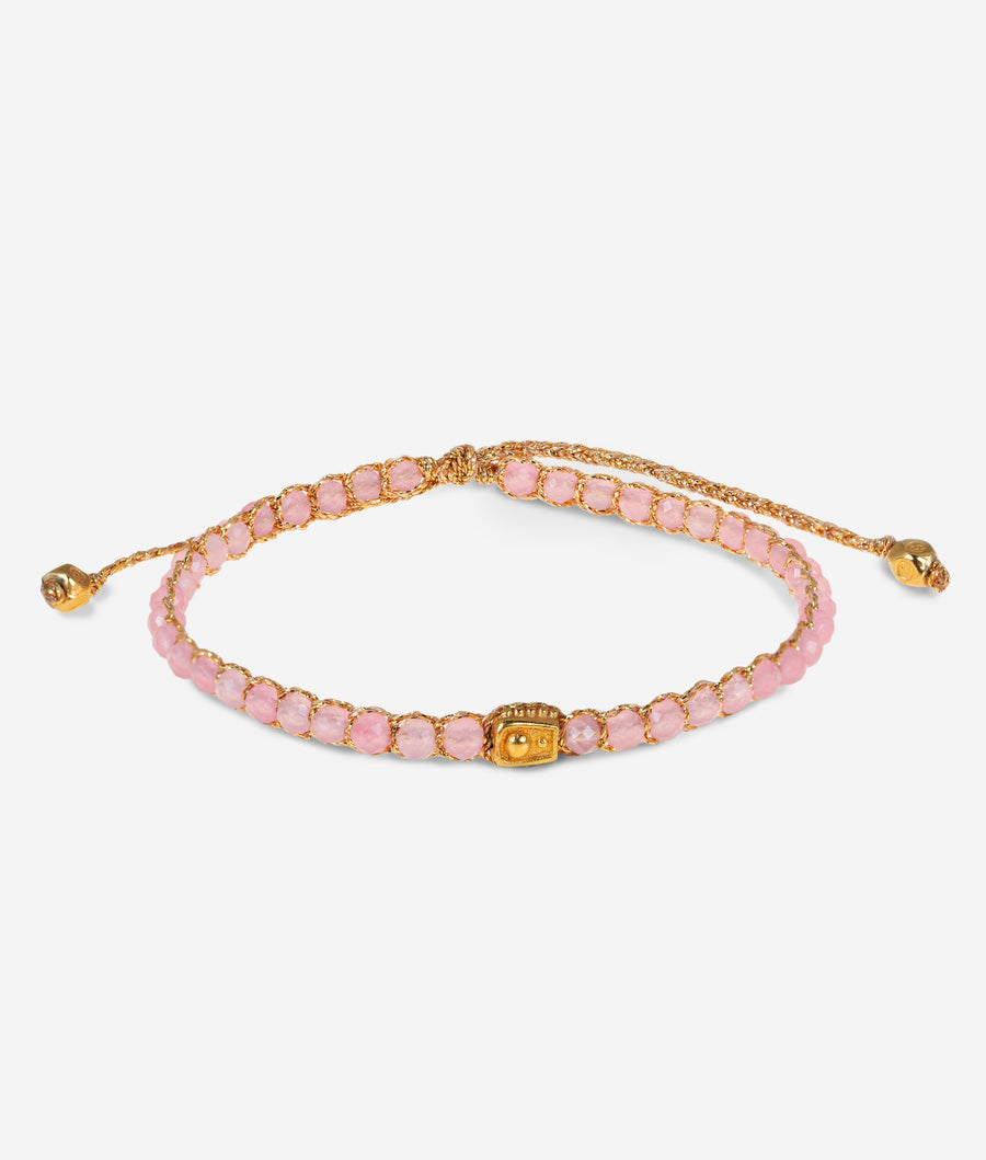 Pink Tourmaline from Mozambique Bracelet | Gold