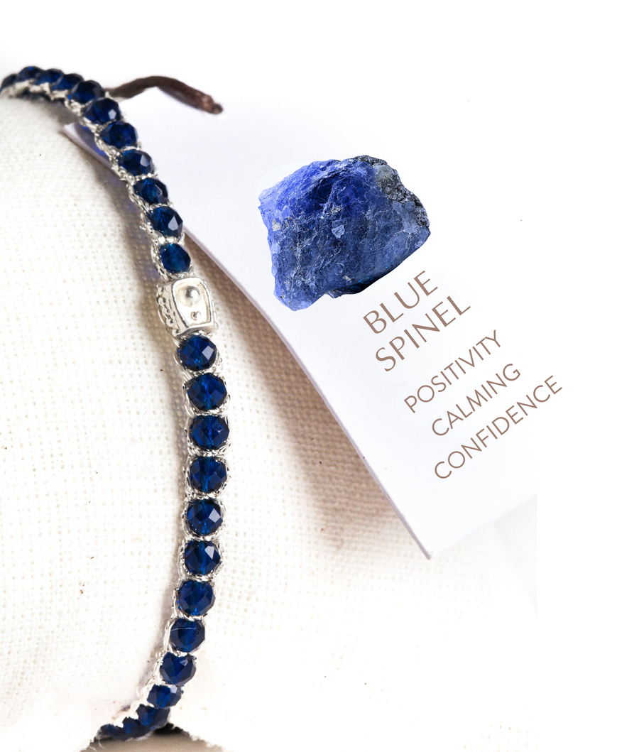 Blue Spinel Bracelet | Silver