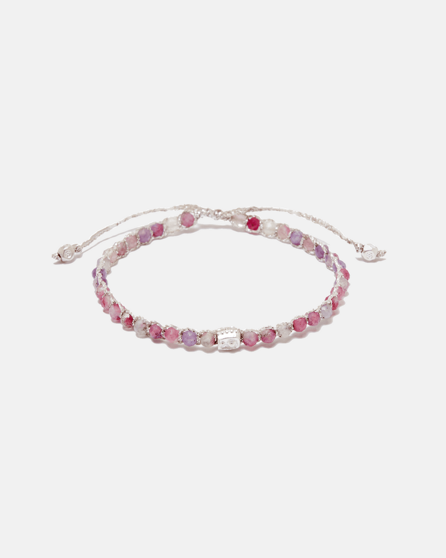 Pink Tourmaline Bracelet from Sri Lanka | Silver