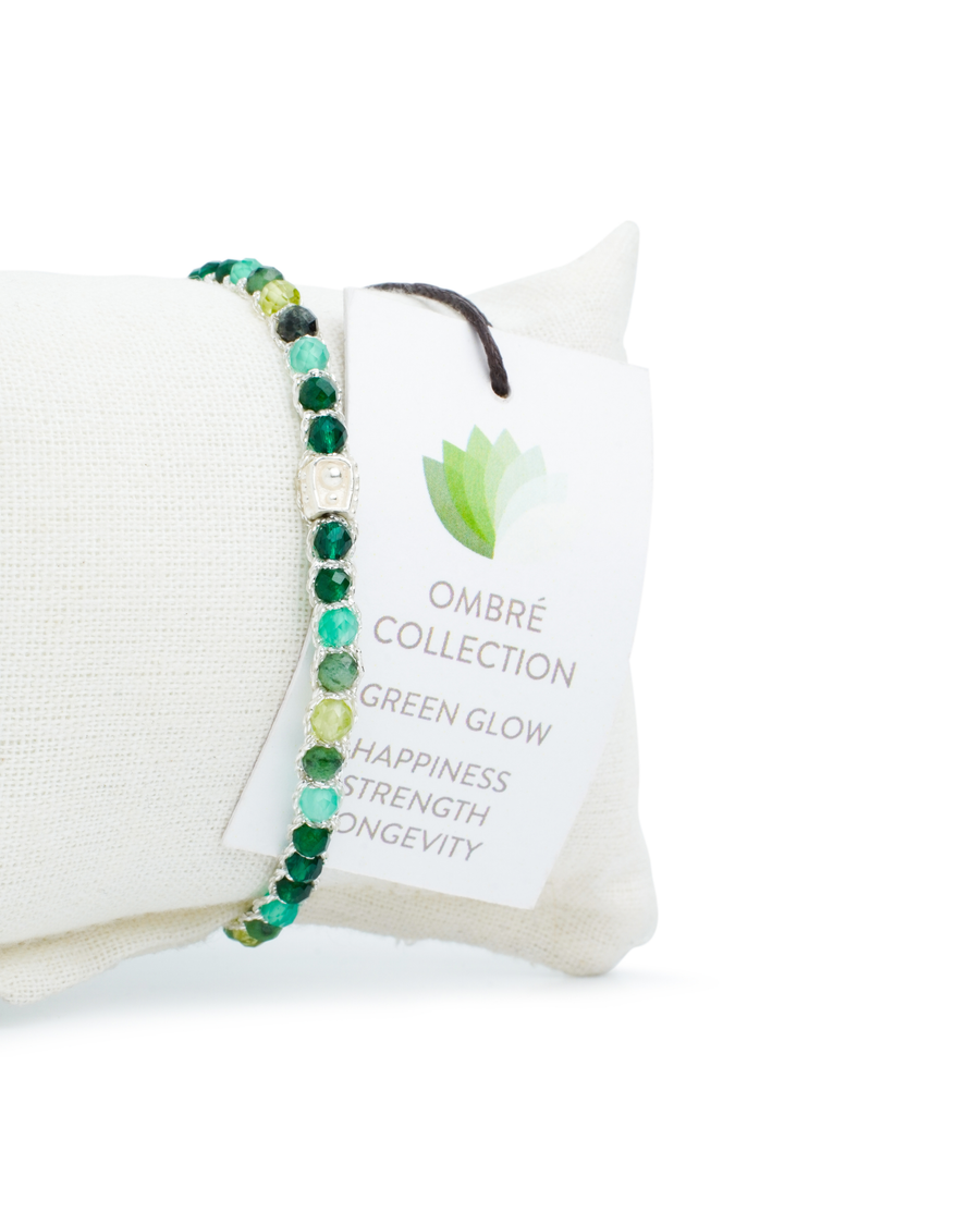 Ombre Green Glow Bracelet | Silver