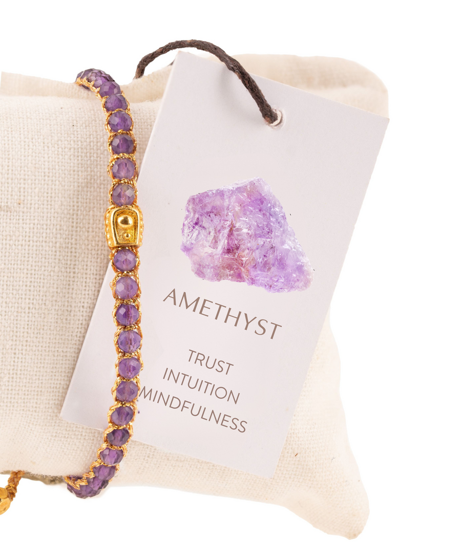 Amethyst from Brazil Bracelet | Gold