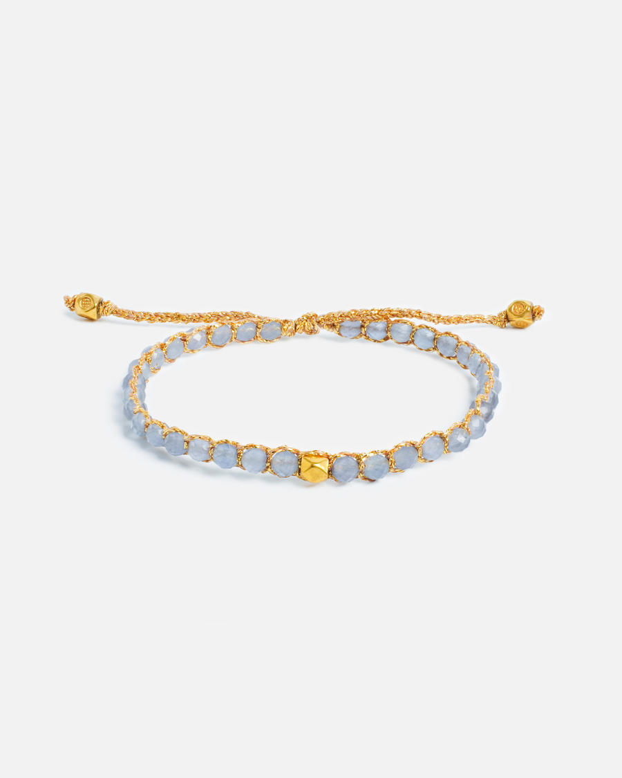Lavender Amethyst from Zambia Nugget Kids Bracelet | Gold
