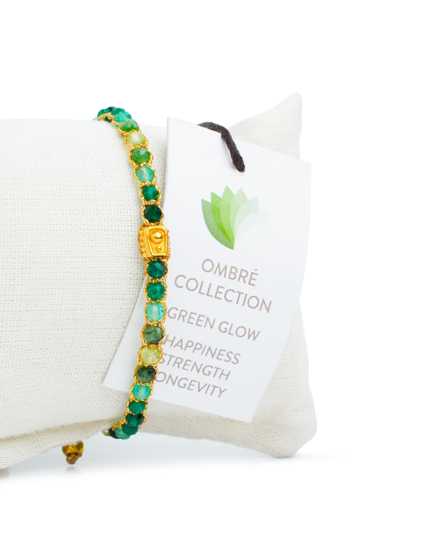 Ombre Green Glow Bracelet | Gold