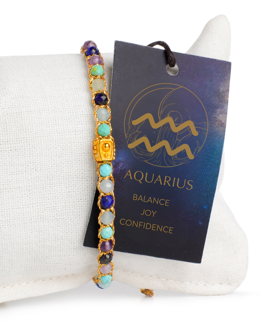Aquarius February Bracelet  |  Gold