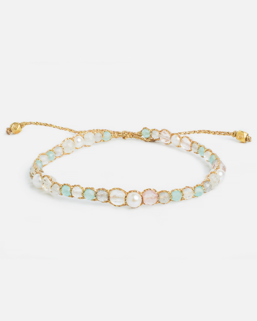Neptune Blue Planet Bracelet | Gold