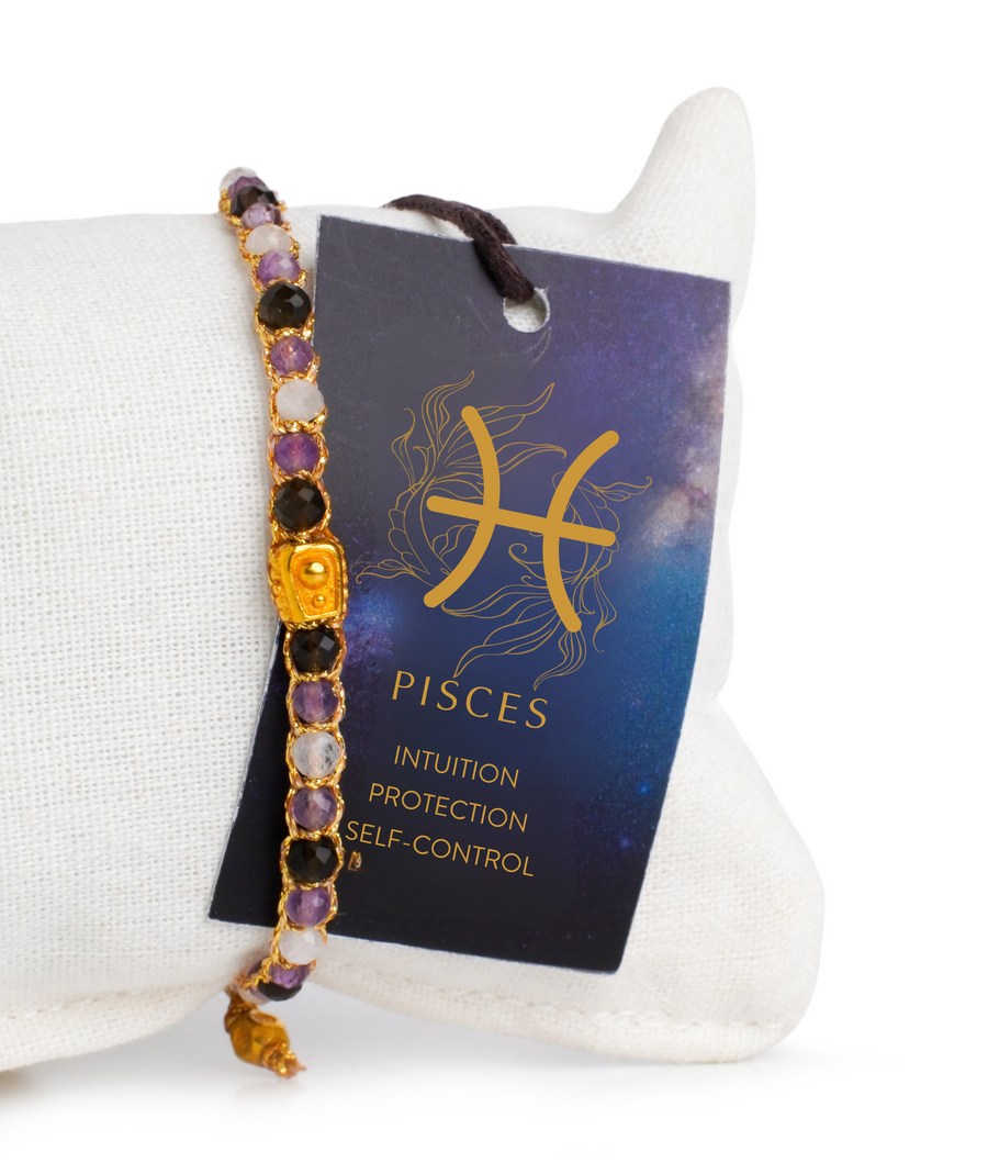 Pisces February Bracelet  |  Gold