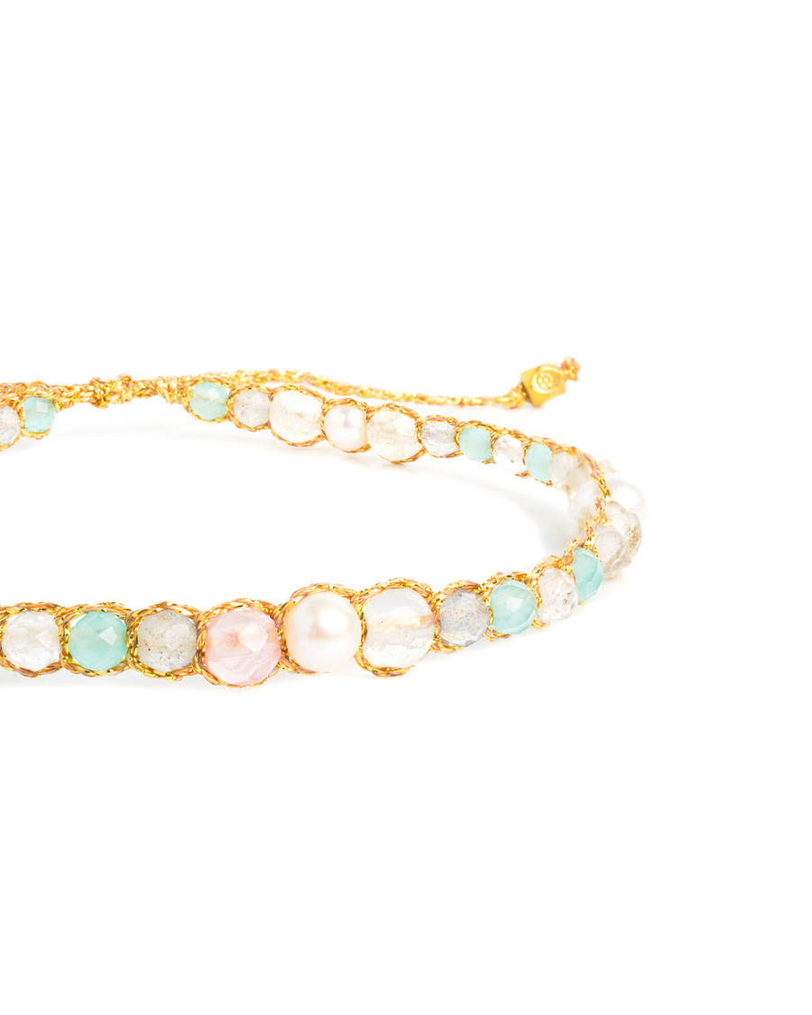 Neptune Blue Planet Bracelet | Gold