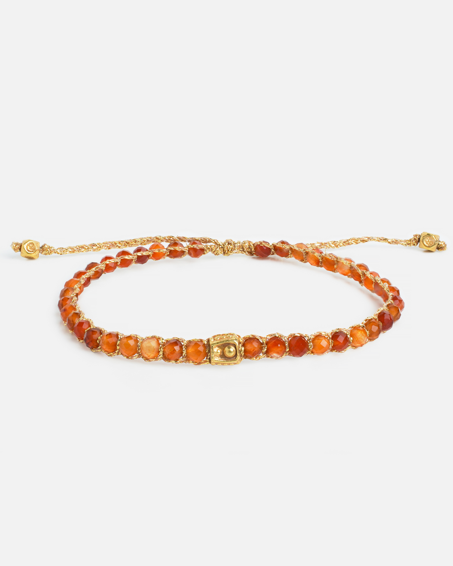Carnelian from Brazil Bracelet | Gold