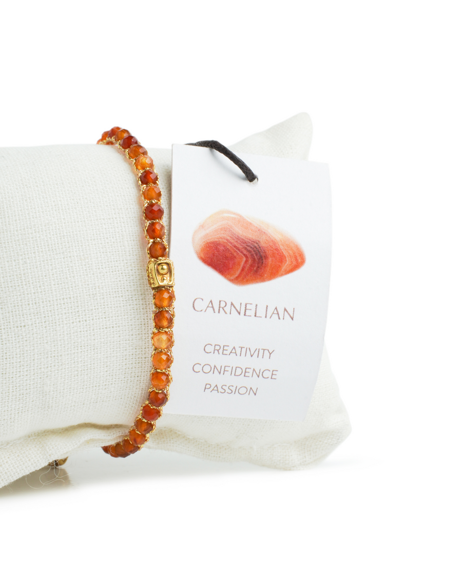 Carnelian from Brazil Bracelet | Gold