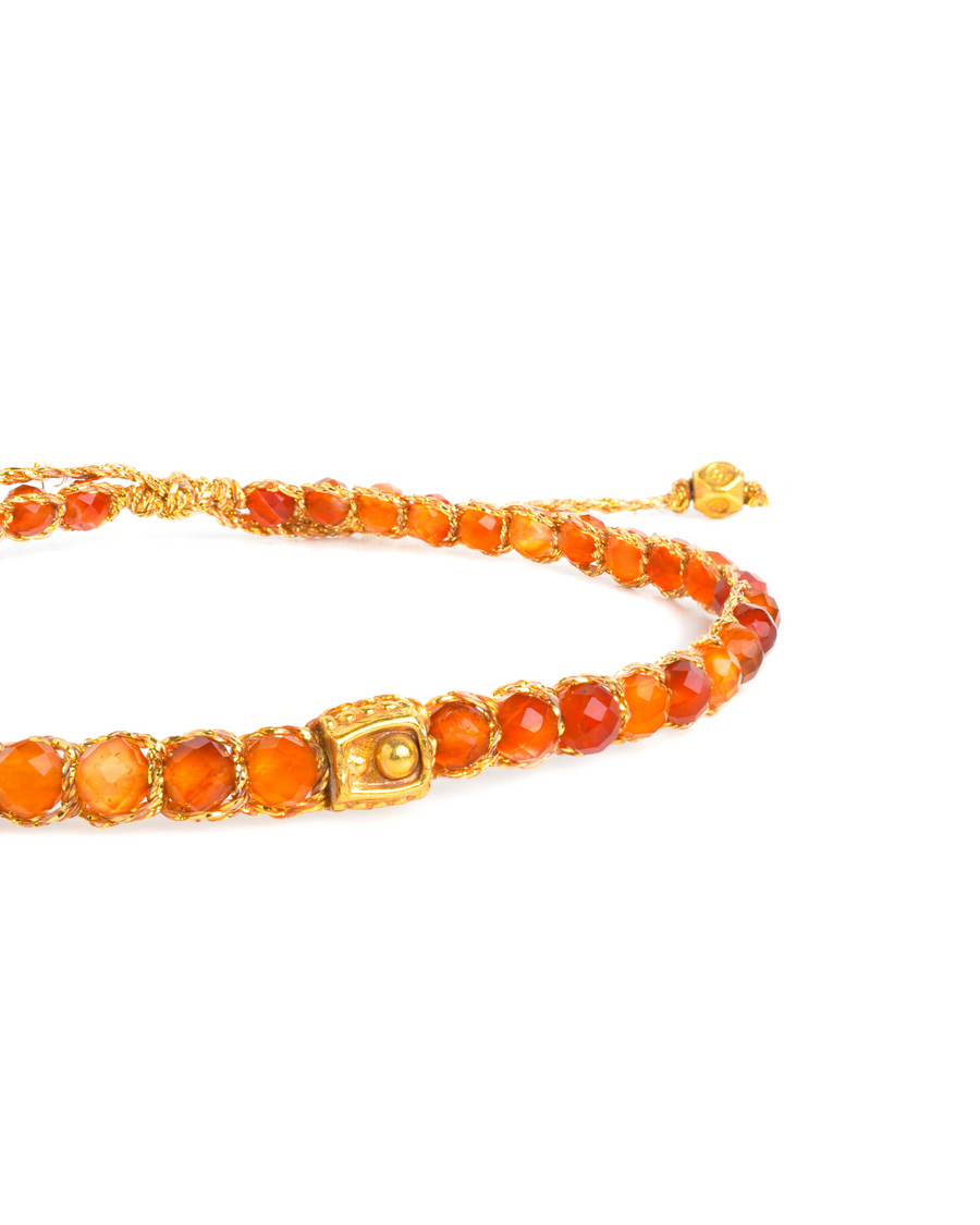 Carnelian from Brazil Bracelet | Gold
