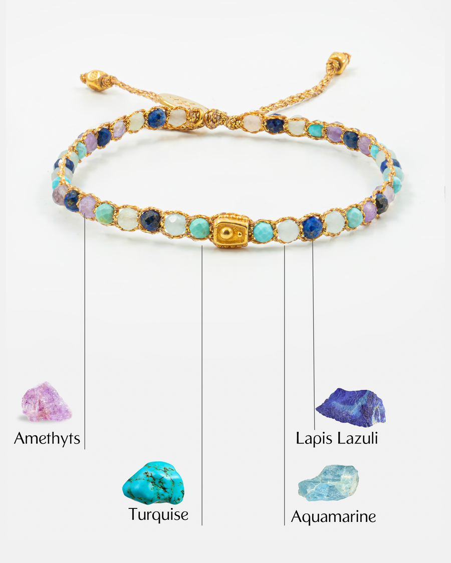 Aquarius February Bracelet  |  Gold