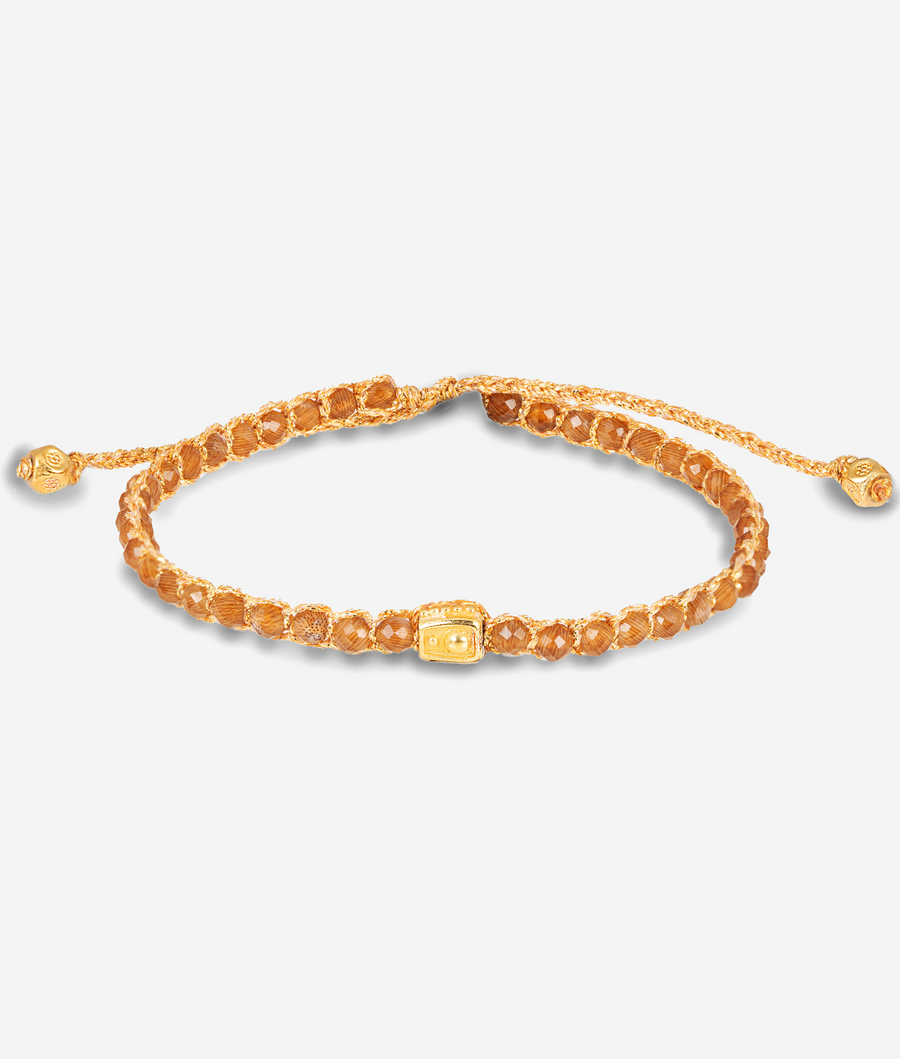 Brown Moonstone Bracelet | Gold