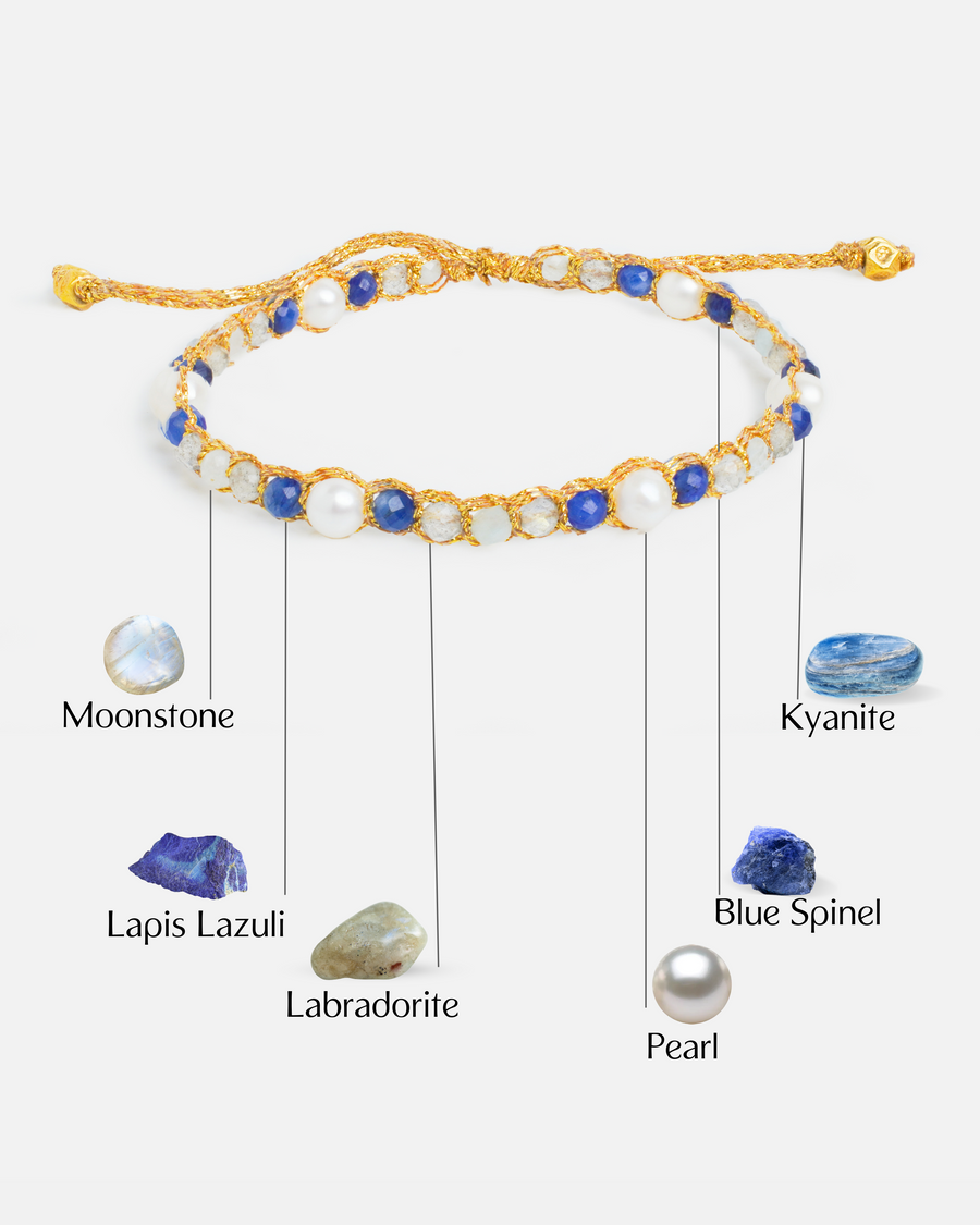 Neptune Cosmic Waves Bracelet | Gold