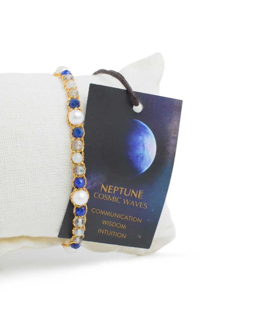 Neptune Cosmic Waves Bracelet | Gold