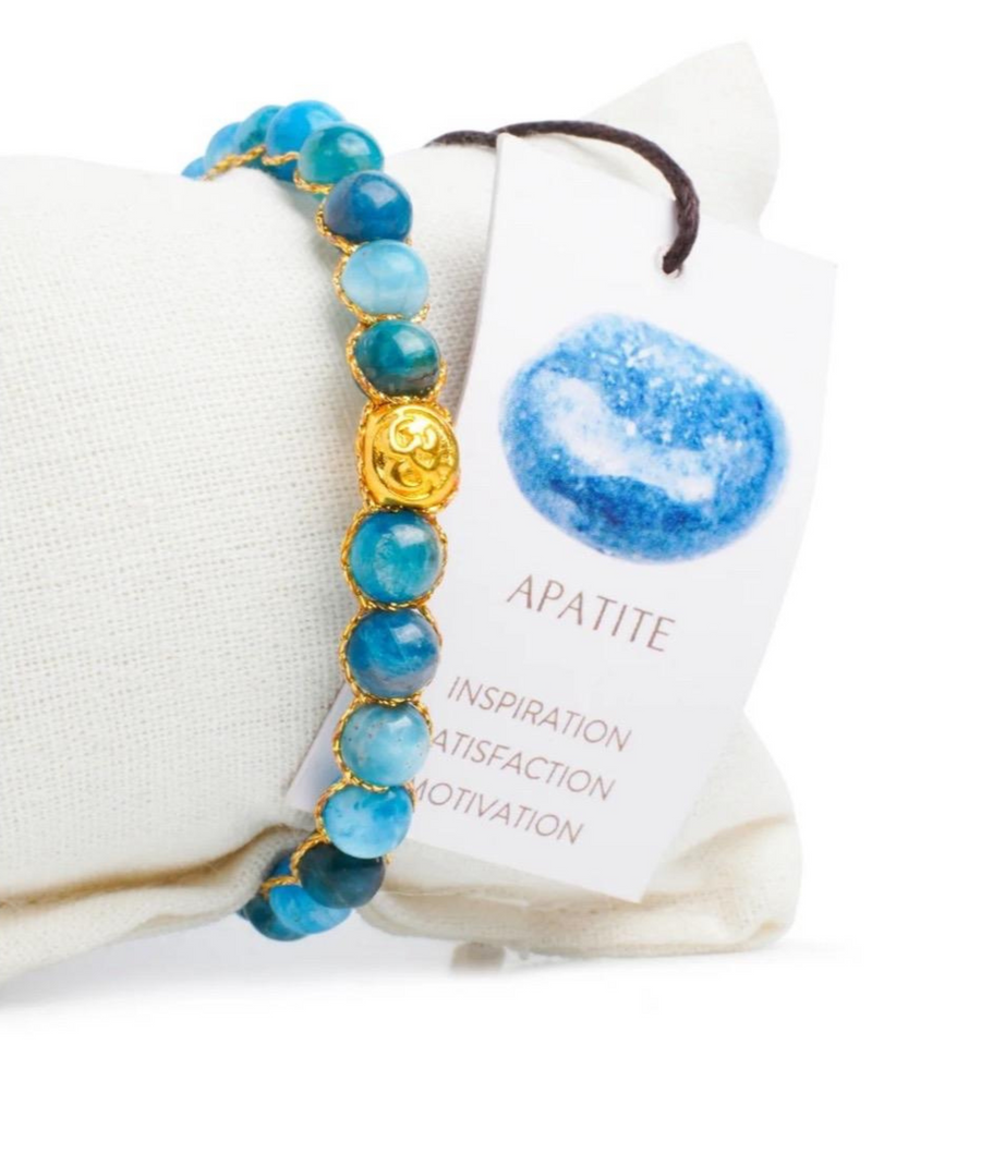 Apatite 6mm Bracelet | Gold