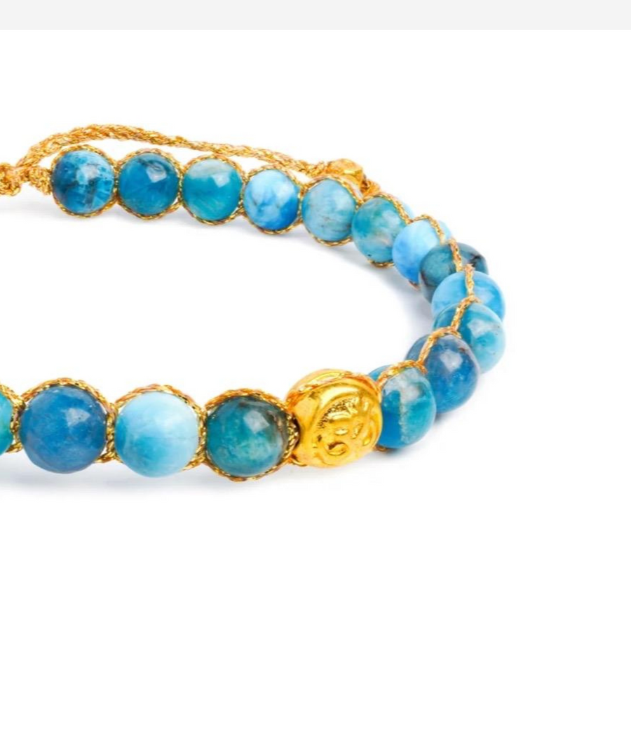 Apatite 6mm Bracelet | Gold