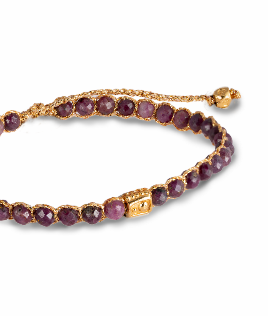 Ruby Tanzania Bracelet | Gold