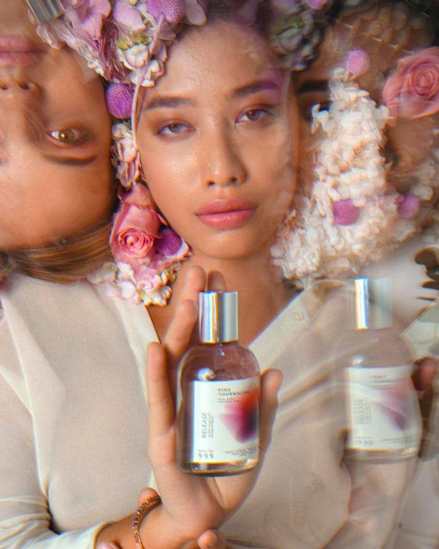 Angel No.999,hand-blended Gem Aura Fragrance infused with Pink Tourmaline.