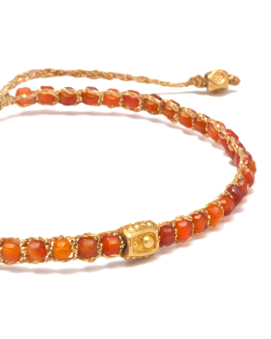 Carnelian from Mozambique Bracelet | Gold