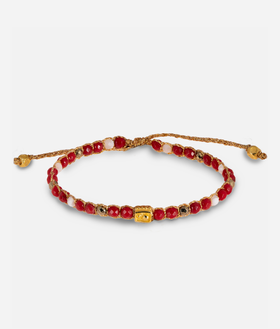 Holly Jolly Christmas Bracelet  | Gold