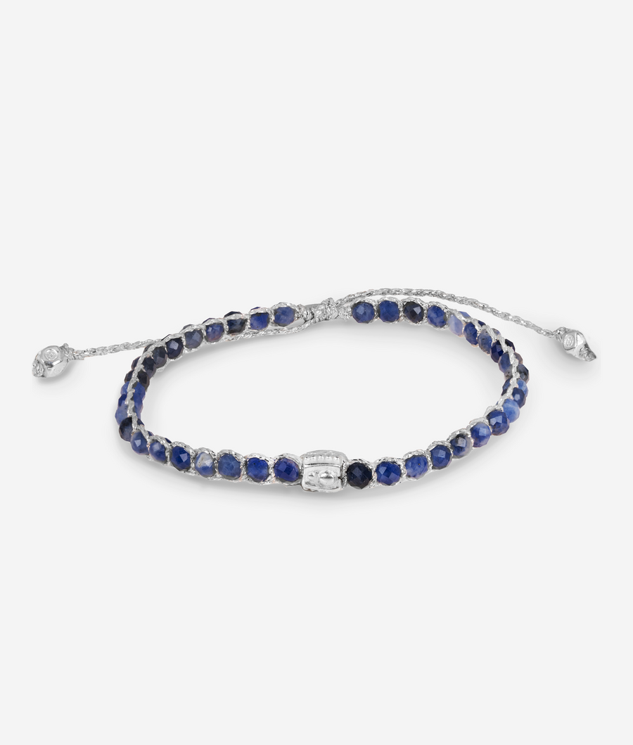 Blue Sodalite Bracelet | Silver