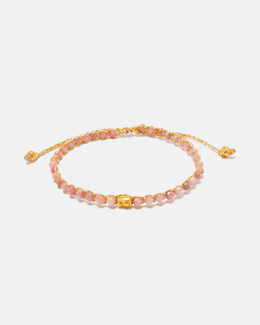 Rhodonite from Australia Bracelet | Gold