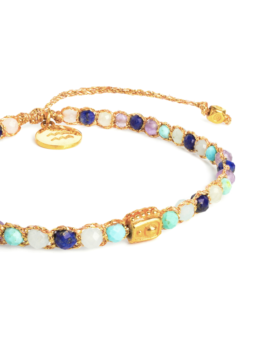 Aquarius February Bracelet  |  Gold