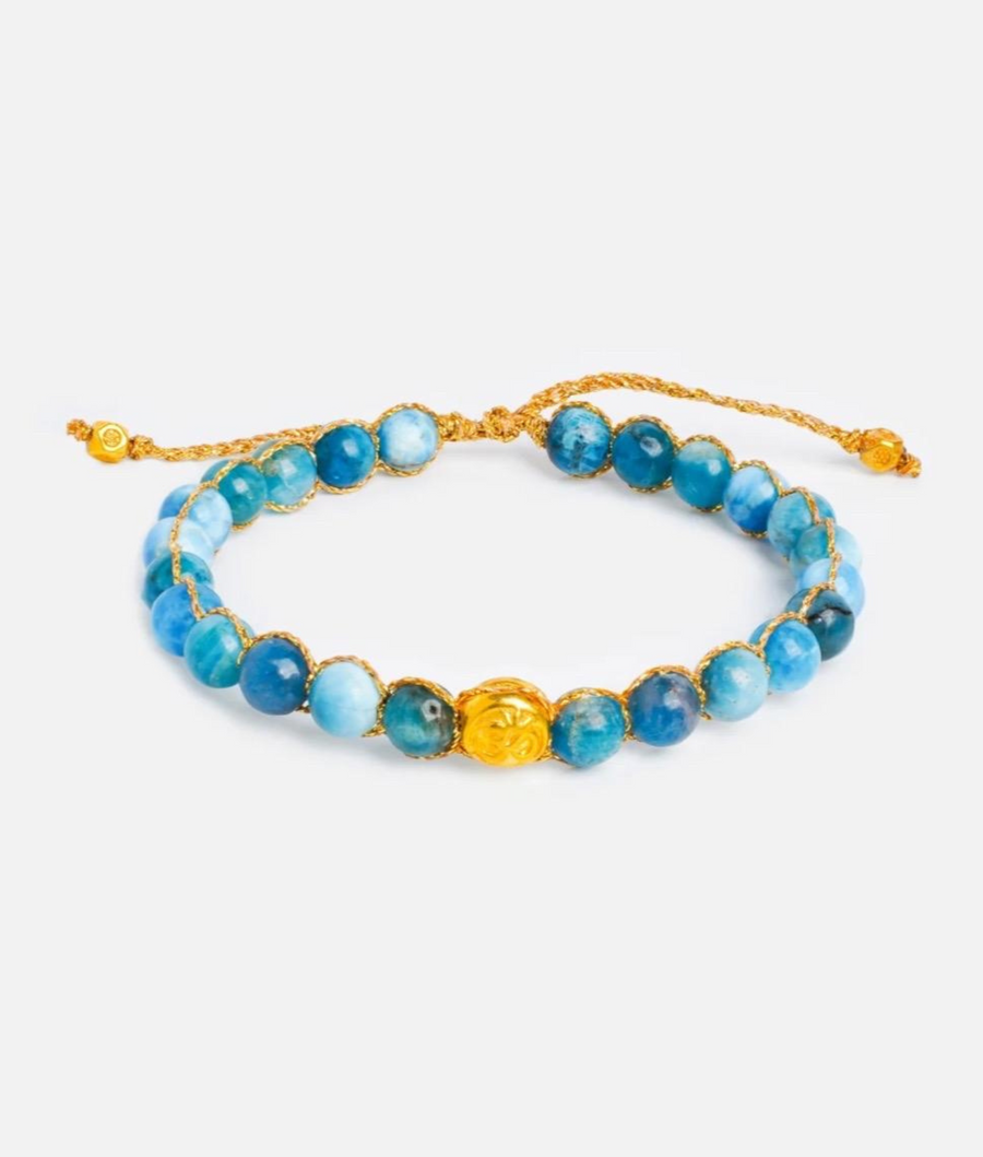 Apatite 6mm Bracelet | Gold