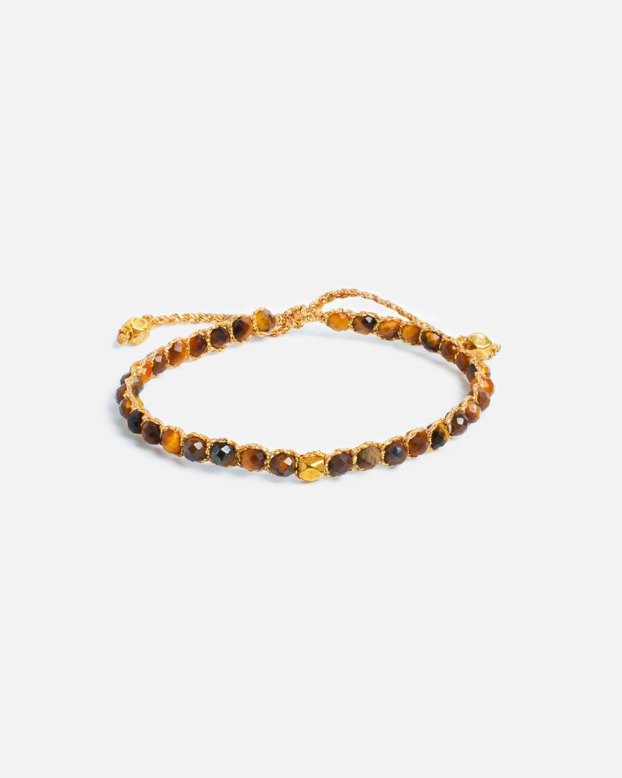 Tiger Eye Bracelet Nugget Kids Bracelet | Gold