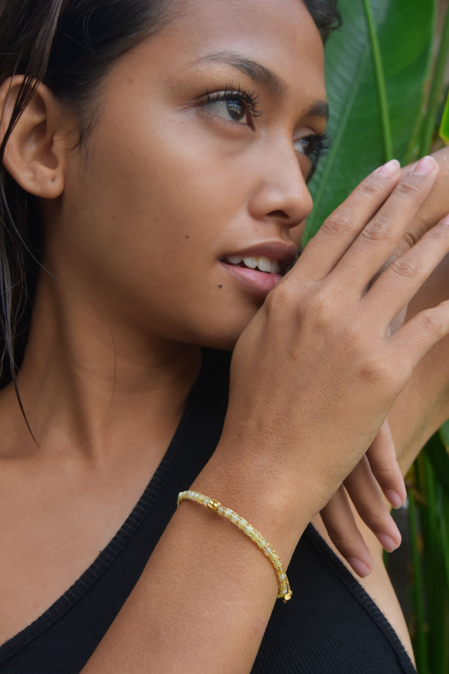 Yellow Opal Bracelet | Gold