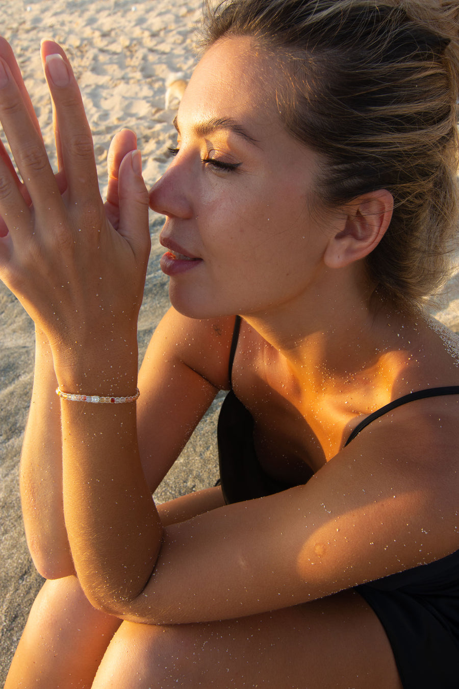 Orange Botswana Agate Bracelet | Silver