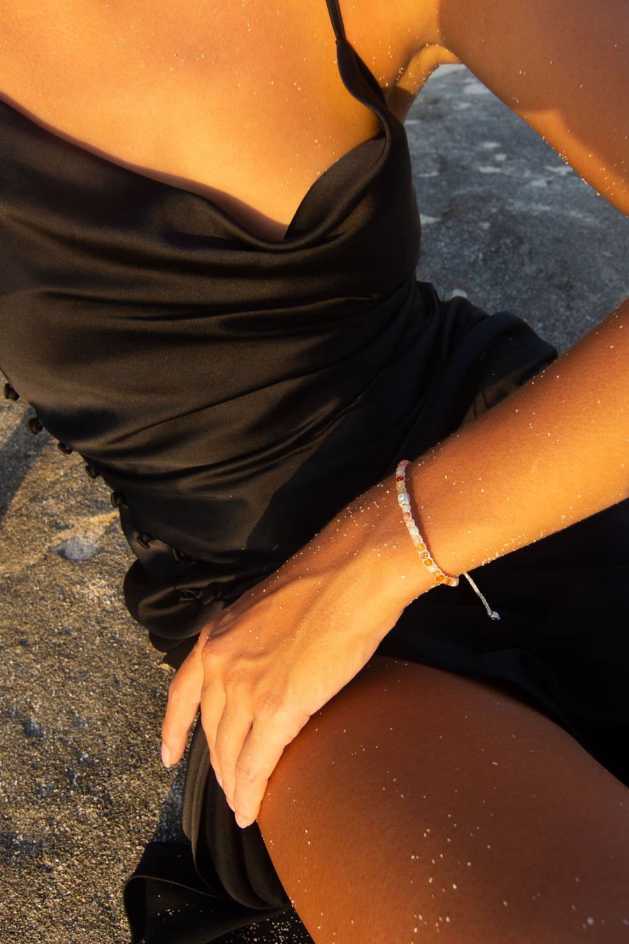 Orange Botswana Agate Bracelet | Silver