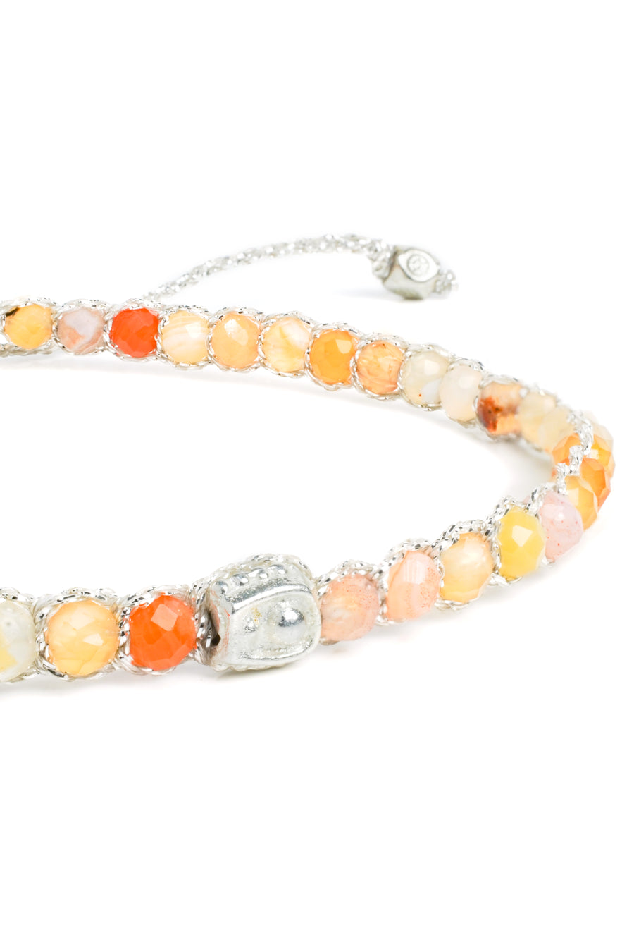 Orange Botswana Agate Bracelet | Silver