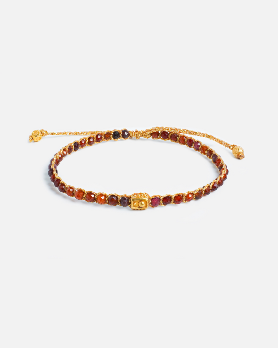 Rhodolite Madagaskar|  Garnet Bracelet | Gold