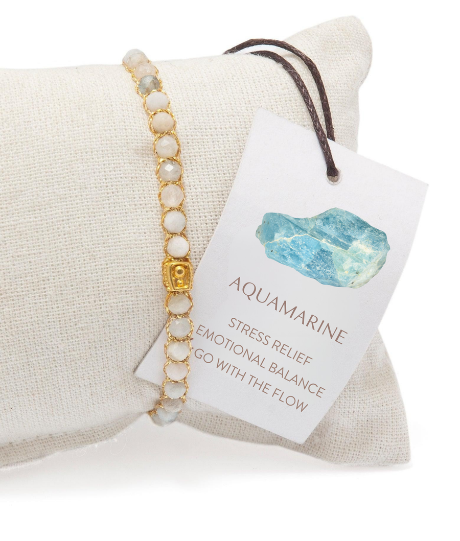 Aquamarine from Brazil Bracelet | Gold