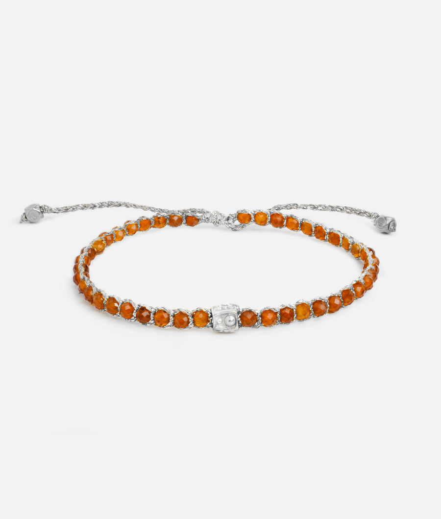 Orange Garnet Bracelet | Silver