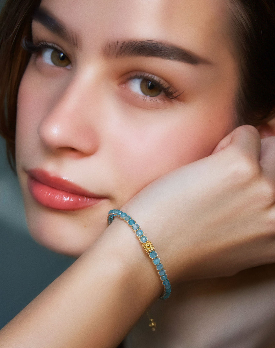 Blue Topaz Bracelet | Gold