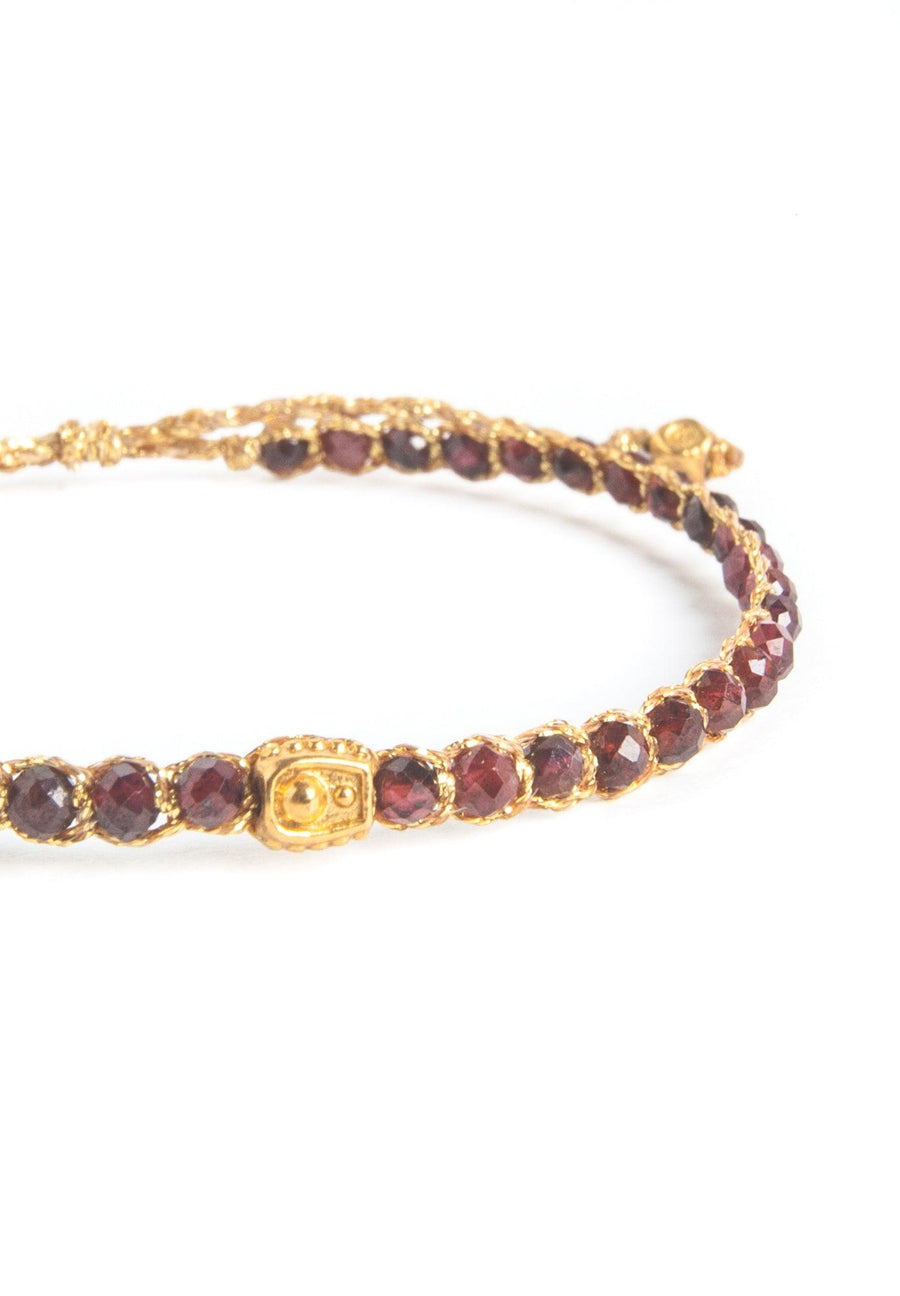 Rhodolite Garnet Bracelet | Gold - Samapura Jewelry