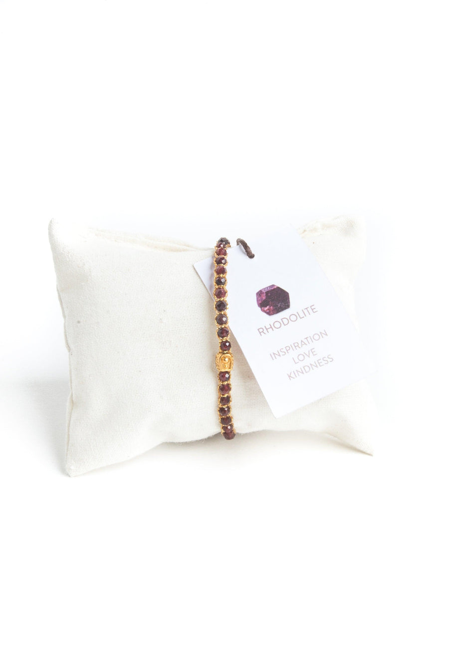 Rhodolite Garnet Bracelet | Gold - Samapura Jewelry