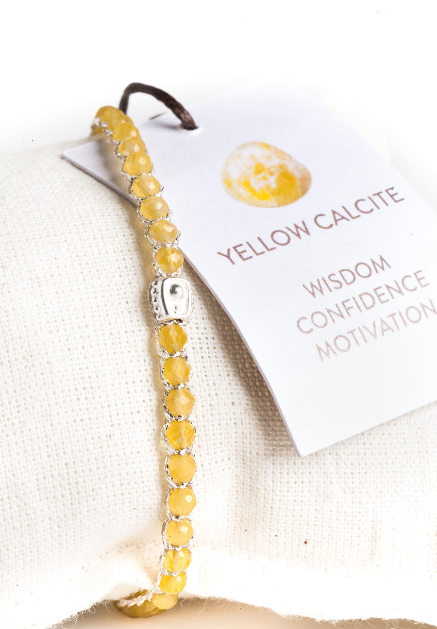 Yellow Calcite Bracelet | Silver - Samapura Jewelry