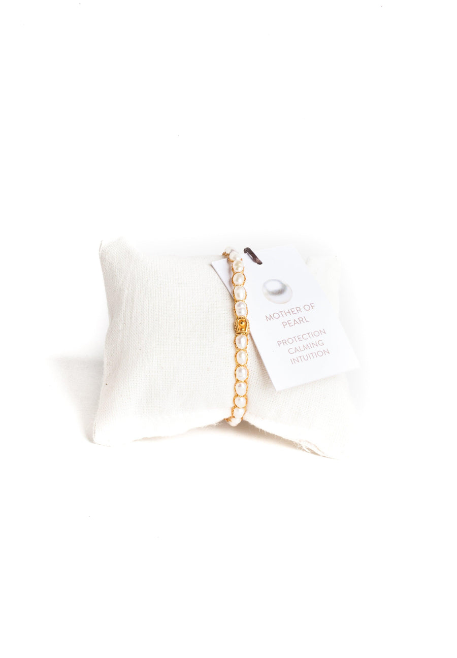 Fresh Water Pearl Oval Bracelet | Gold - Samapura Jewelry