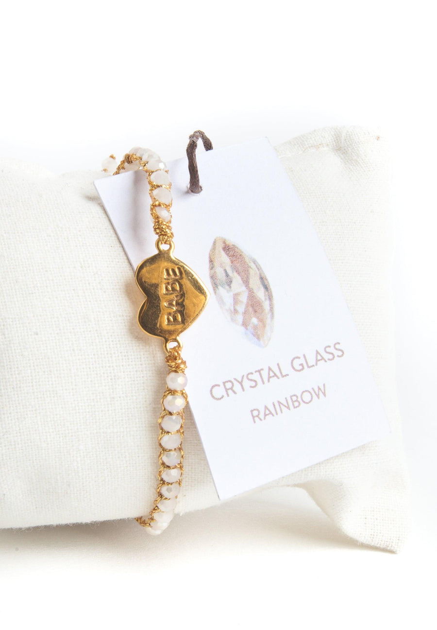 Crystal Rainbow Babe Bracelet | Gold - Samapura Jewelry