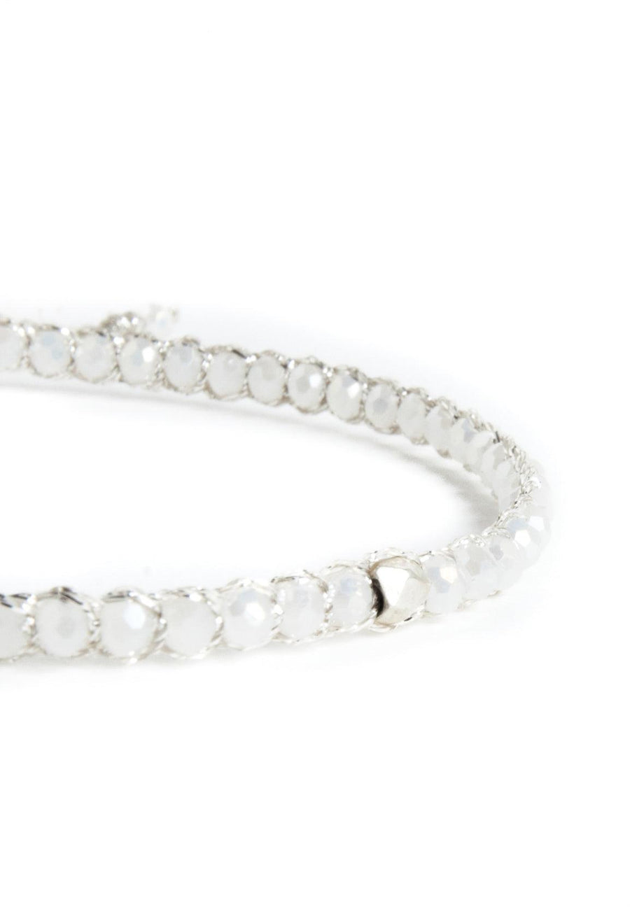 Crystal Rainbow Nugget Bracelet | Silver - Samapura Jewelry