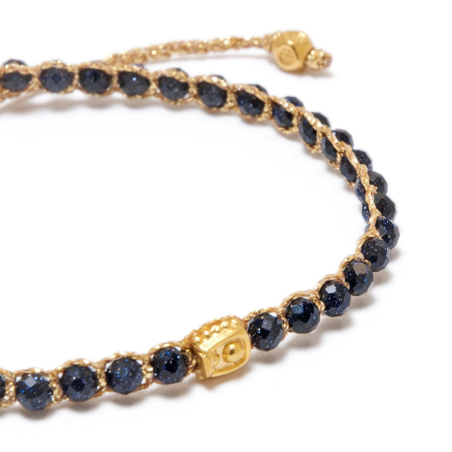 Blue Sandstone Bracelet | Gold - Samapura Jewelry