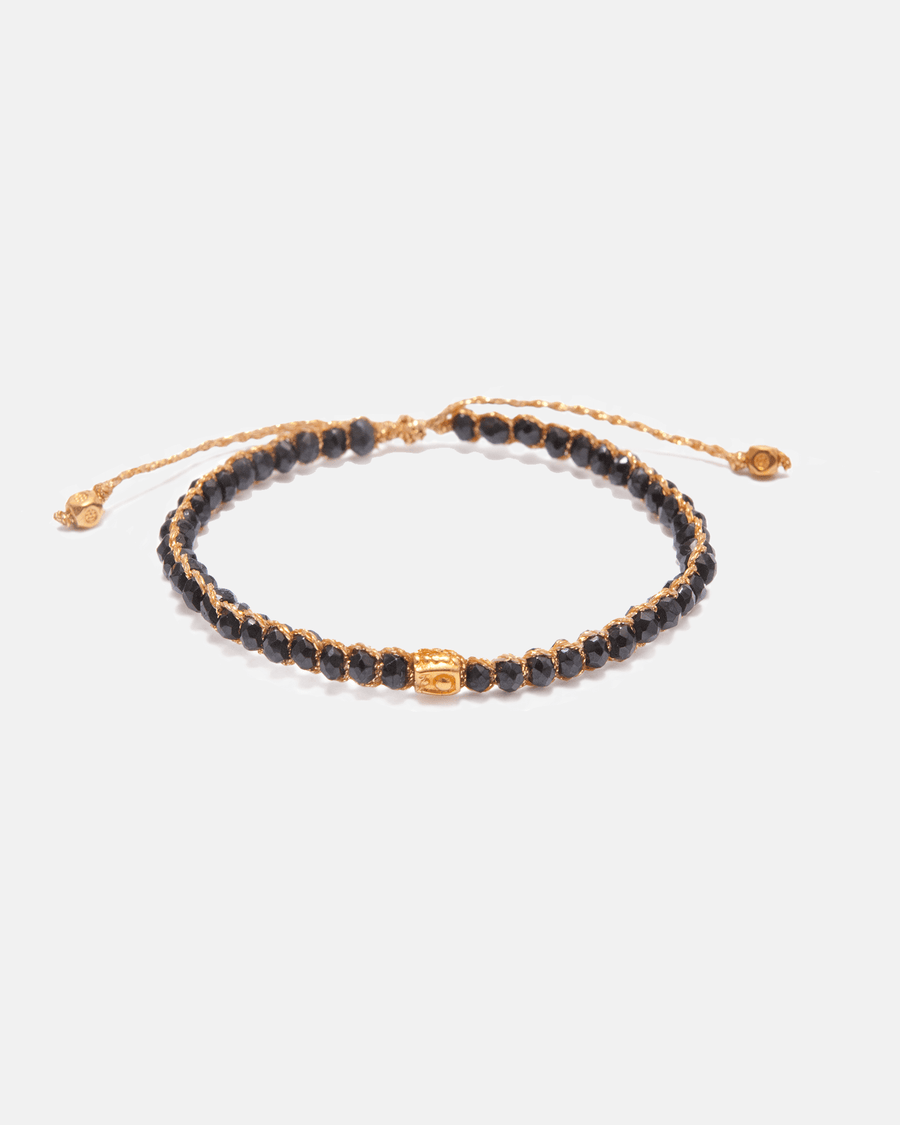 Black Tourmaline Bracelet | Gold - Samapura Jewelry