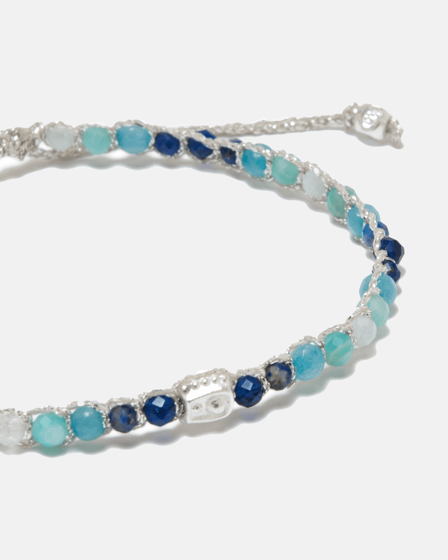 Ombre Blue River Bracelet | Silver - Samapura Jewelry