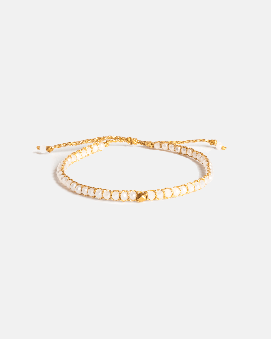 Crystal Rainbow Nugget Bracelet | Gold - Samapura Jewelry