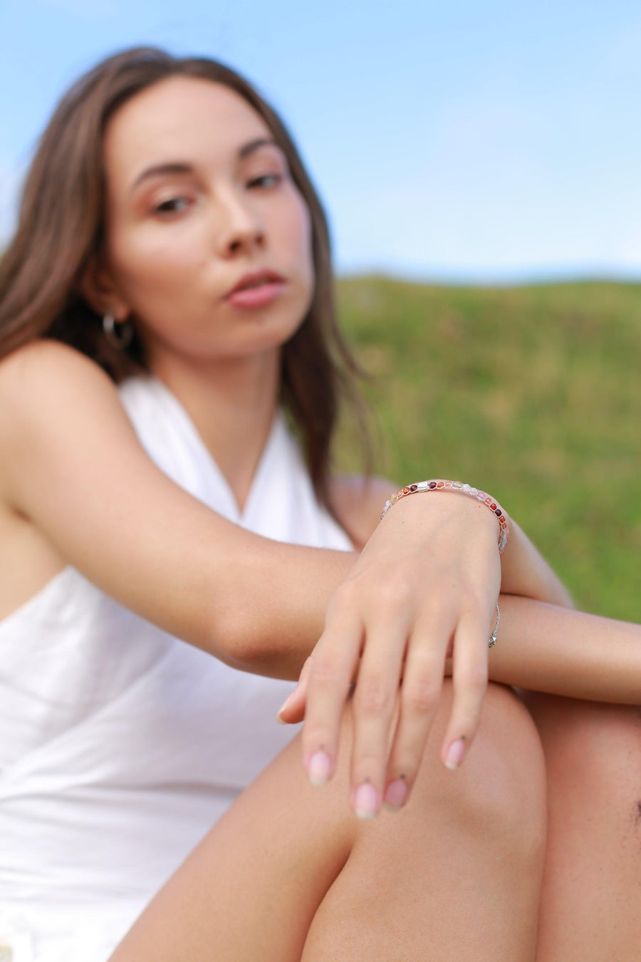 Ombre Pink Candy Bracelet | Silver - Samapura Jewelry