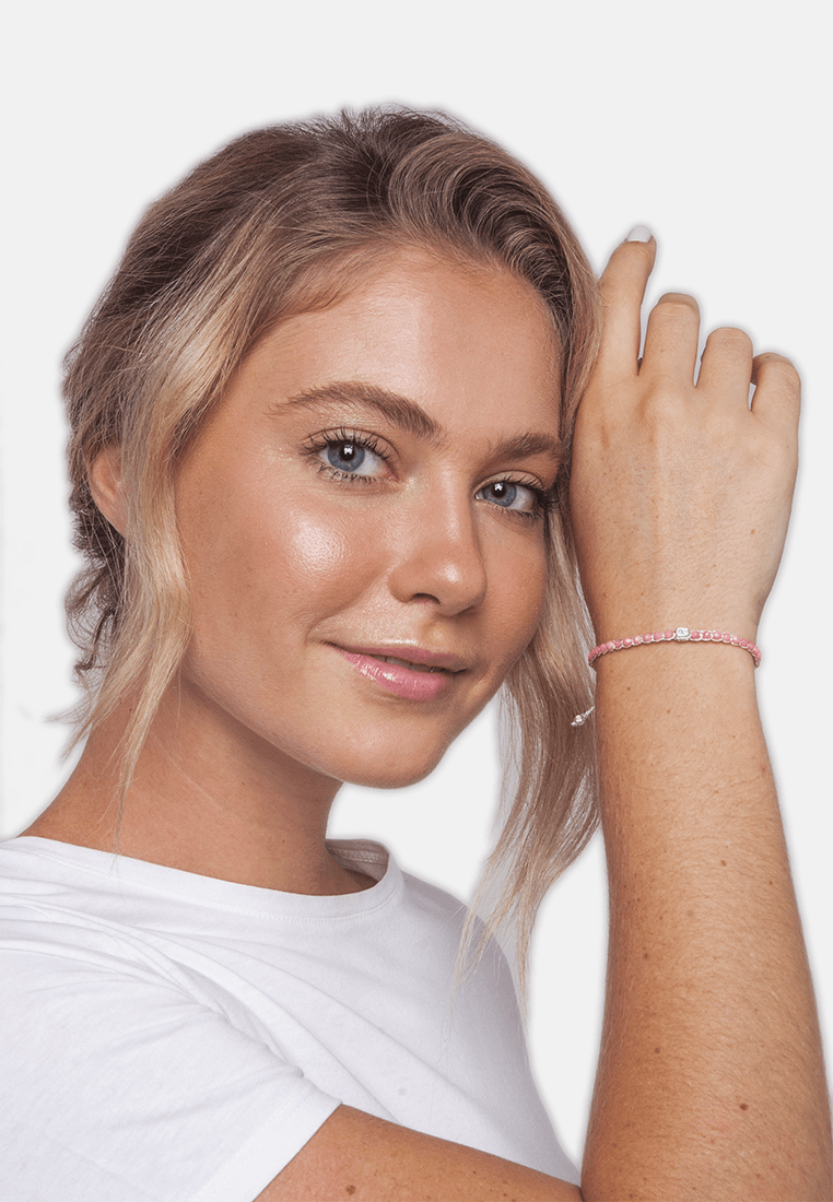 Pink Coral Bracelet | Silver - Samapura Jewelry