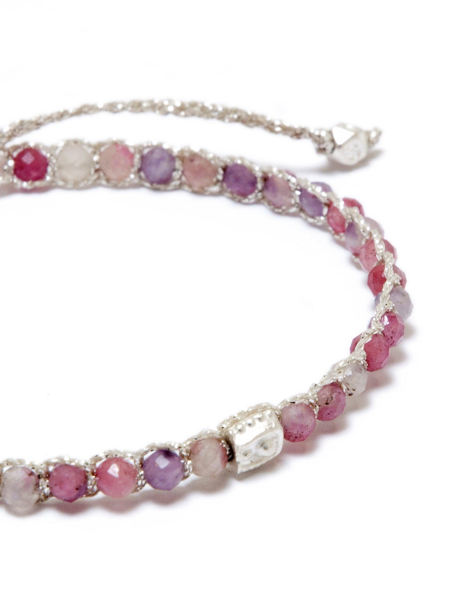 Pink Tourmaline Bracelet from Sri Lanka | Silver - Samapura Jewelry